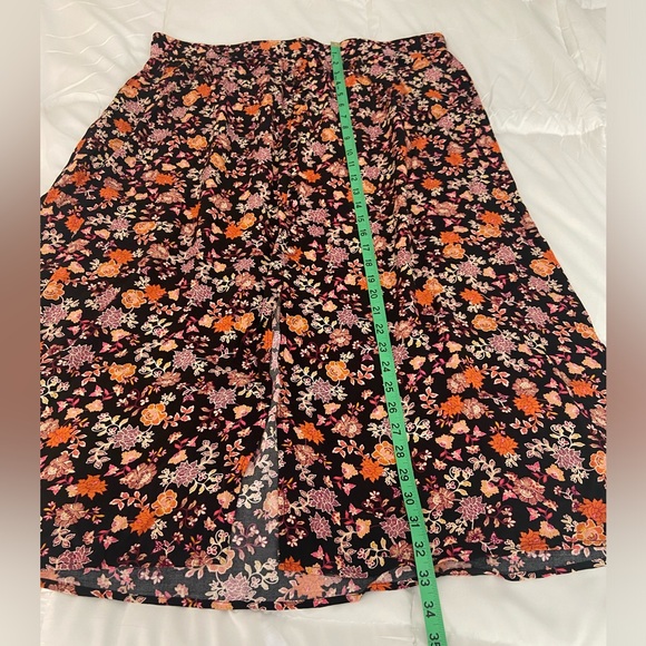LOFT FLORAL MIDI SKIRT SIZE XL - Picture 6 of 9